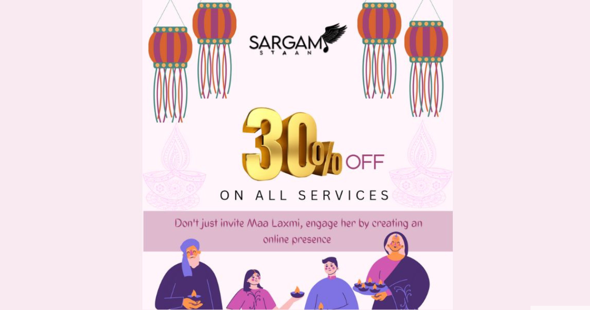 Sargamstaan - Offering 30% Discount on all their services this Diwali Season | You’ll be Sorry if You miss this